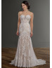 Detachable Pagoda Sleeve Strapless Sweetheart Neck Ivory Lace Tulle Wedding Dress